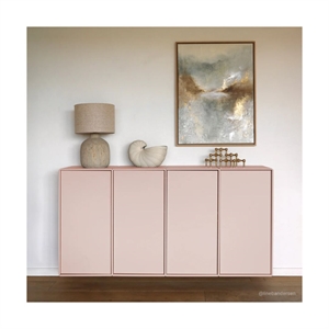 Seattle skænk m/ 4 låger - Blush - Mål: B155 x H79 x D33 cm.